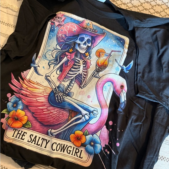 The Salty Cowgirl Black Tshirt - Picture 2 of 4